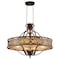 Cwi Lighting Nicole 6 Light Drum Shade Chandelier With Brushed Chocolate Finish 9807P39-6-116 - alternate 1